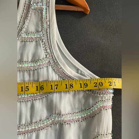 Wild Cat VTG Y2K Silk Blend White Sequin Tank Top XL NWT - Picture 10 of 11